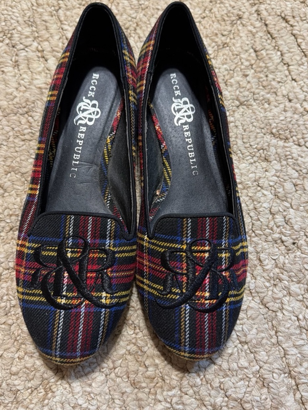 Rock & Republic Multicolor Tartan Slip-On Loafers